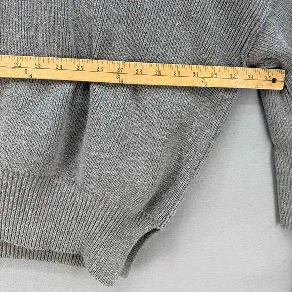 Free People Sweater Women's M Grey Easy Street Oversized Tunic Winter Cozy - Picture 9 of 10